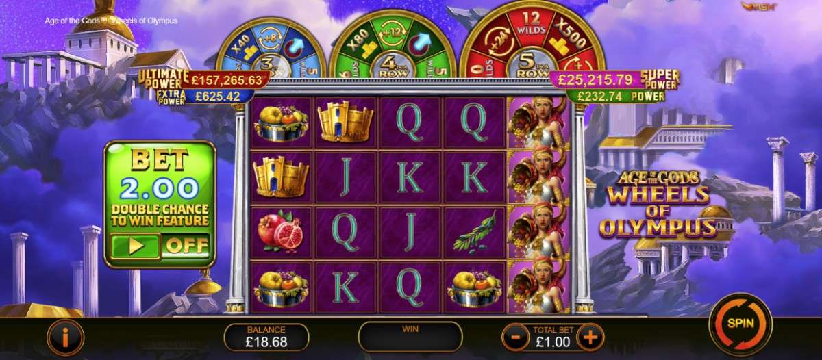 Age of the gods wheels of olympus reels