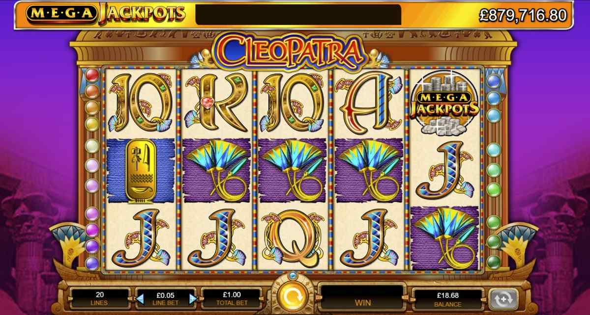 Cleopatra Megajackpots reels