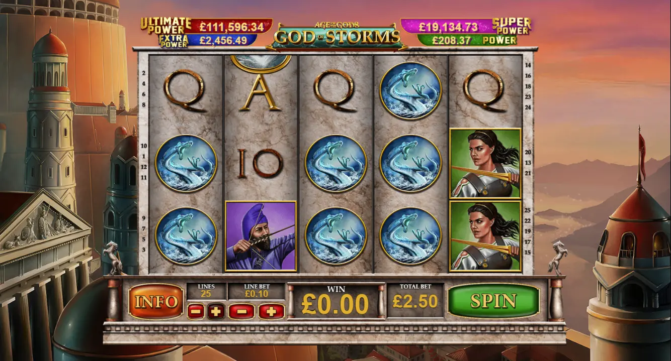 Age of the Gods God of Storms reels